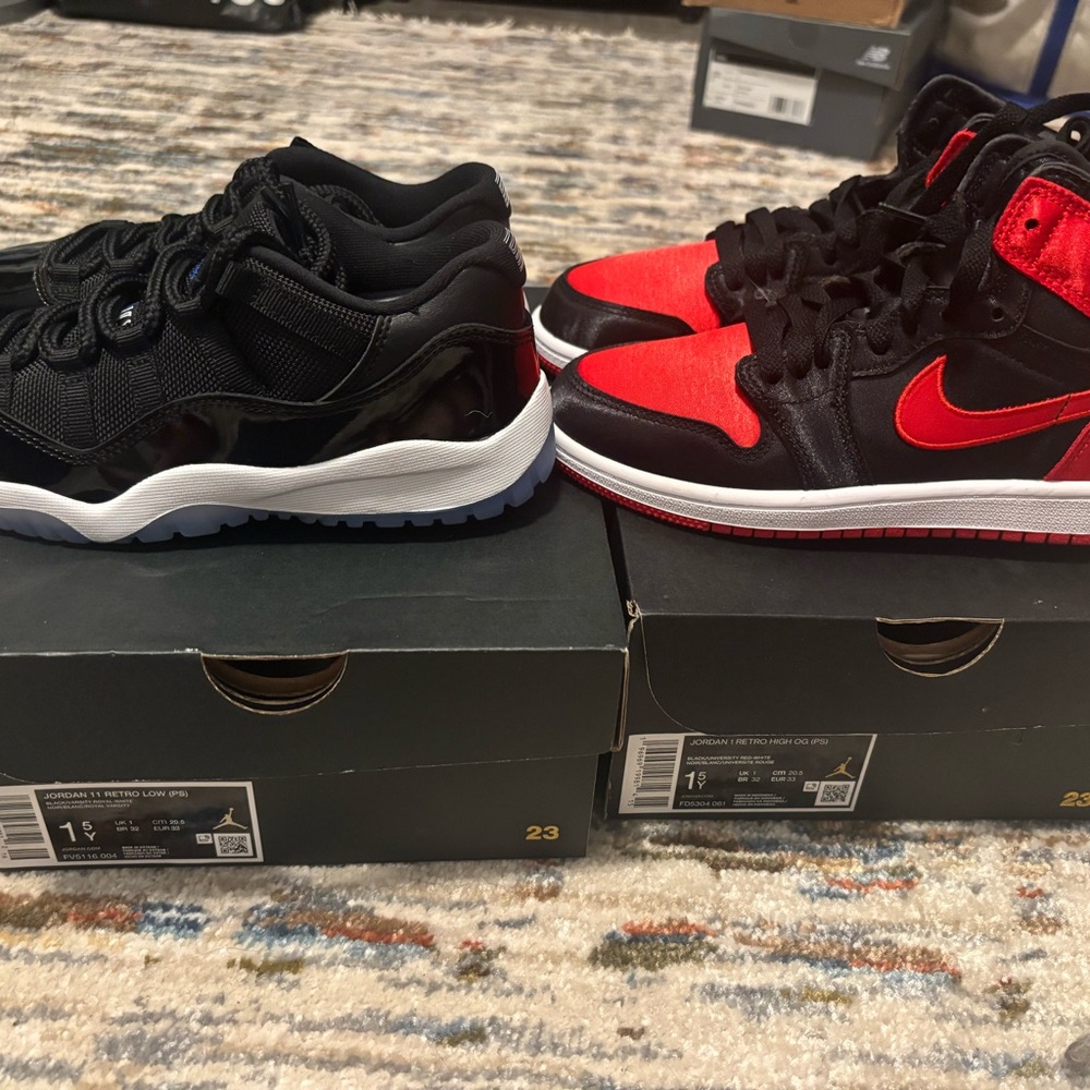 Jordan retro 11 and retro 1 high Bundle
